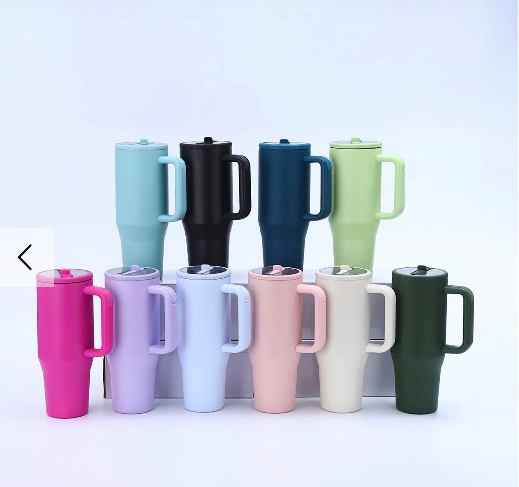 40oz Stainless Steel Flip Straw Tumbler