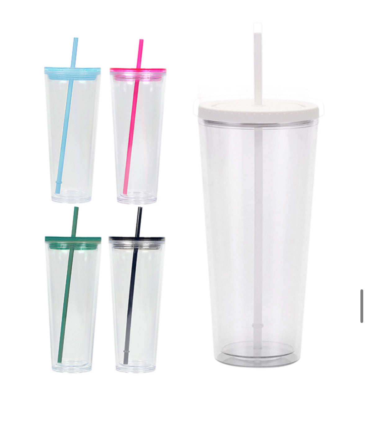 24oz Acrylic Snowglobe Cup